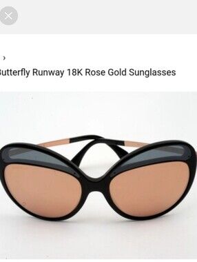 CHANEL Oversized Sunglasses with Rose Gold Mirrored Lenses 18K Gold Plated. 5379